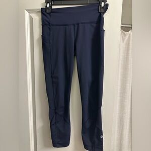 Lululemon Crop Leggings R60416 Run Inspire Crop II Blue Size 4